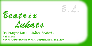 beatrix lukats business card