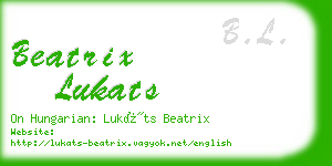 beatrix lukats business card